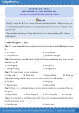 Đề thi học kì 2 Sinh 10 Chân trời sáng tạo - Đề số 2